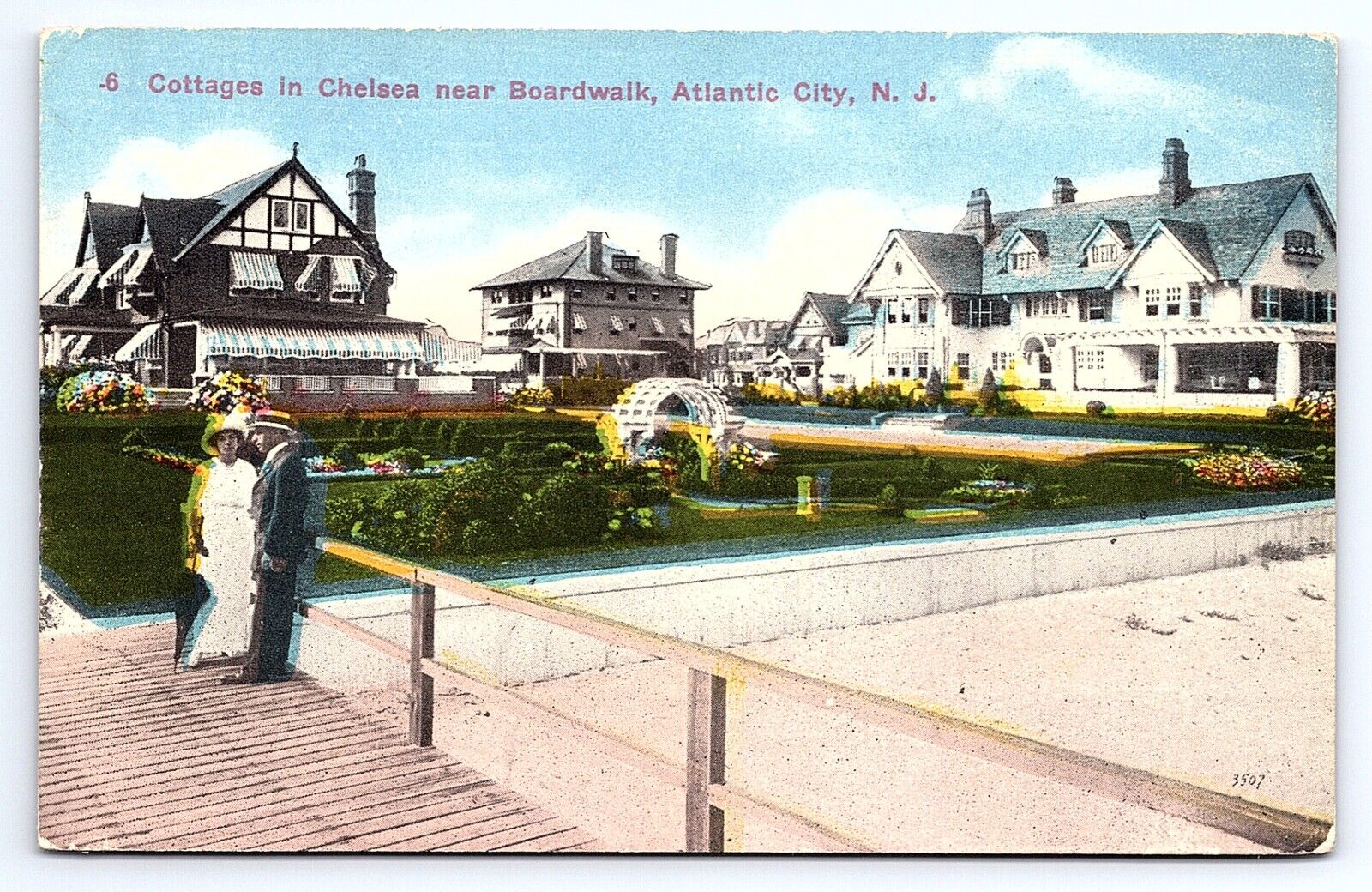 Postcard Cottages in Chelsea Near Boardwalk Atlantic City New Jersey NJ