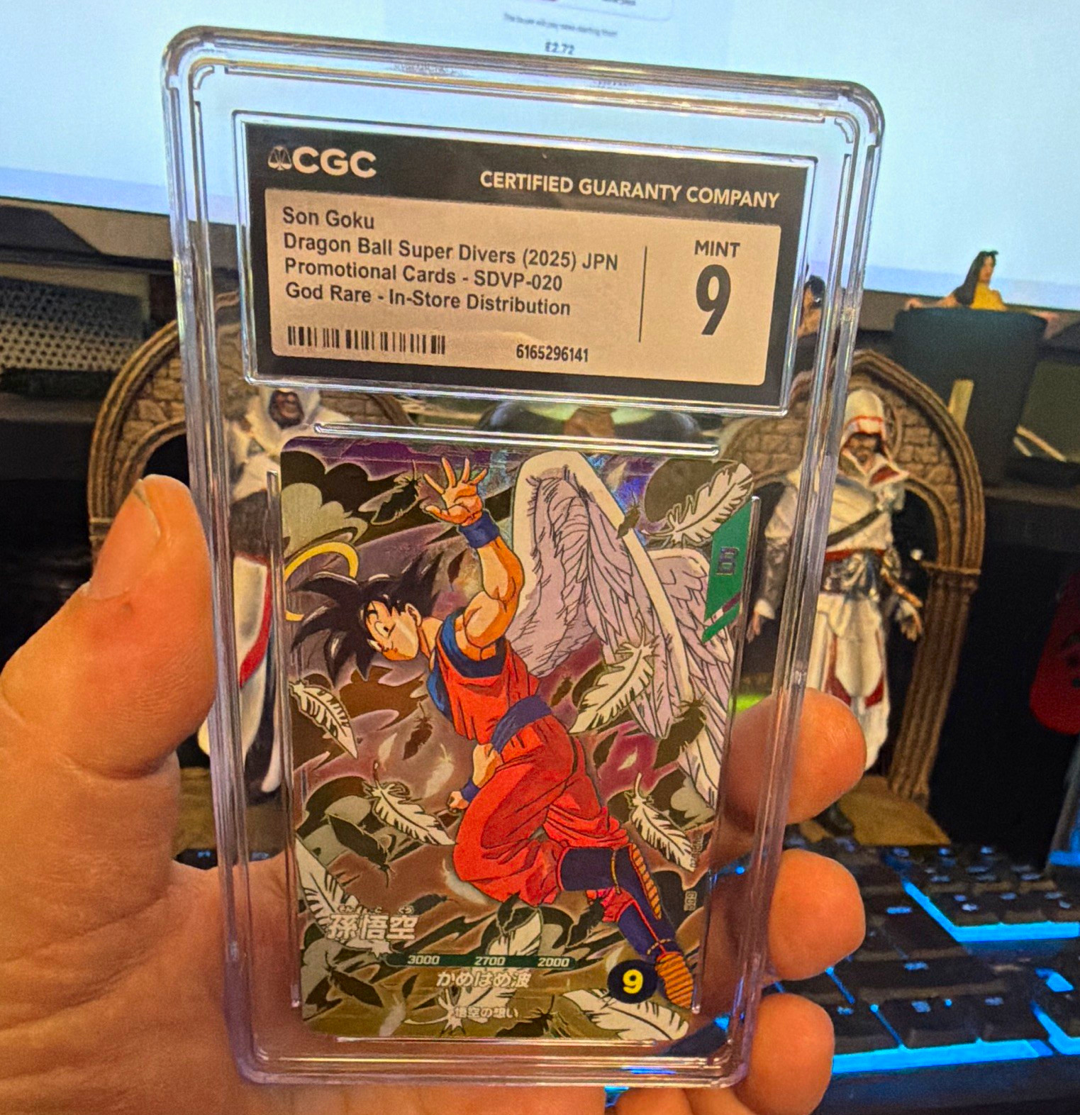 Bandai 2025 Dragon Ball Super Divers Son Goku SDVP-020 God Rare CGC 9 JPN