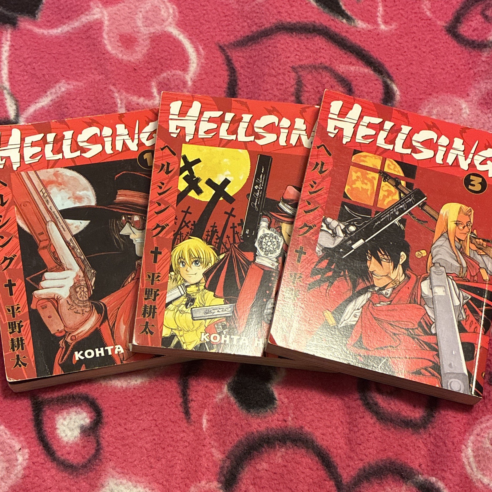 Hellsing Manga Lot Vols. 1-3 (First Edition • Paperback) READ DESC