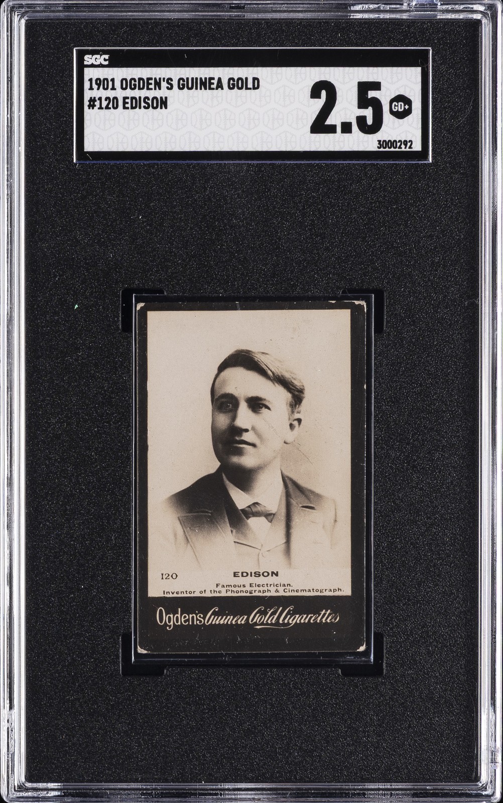1901 OGDEN'S GUINEA GOLD #120 EDISON SGC 2.5