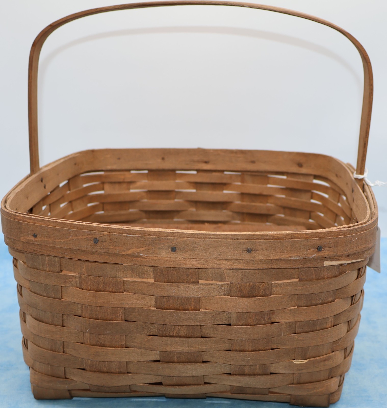 Vintage Longaberger 1983 Pie Basket, Wood Bottom, Riser Insert Vintage Longaberger 1983 Pie Basket, Wood Bottom, Riser Insert