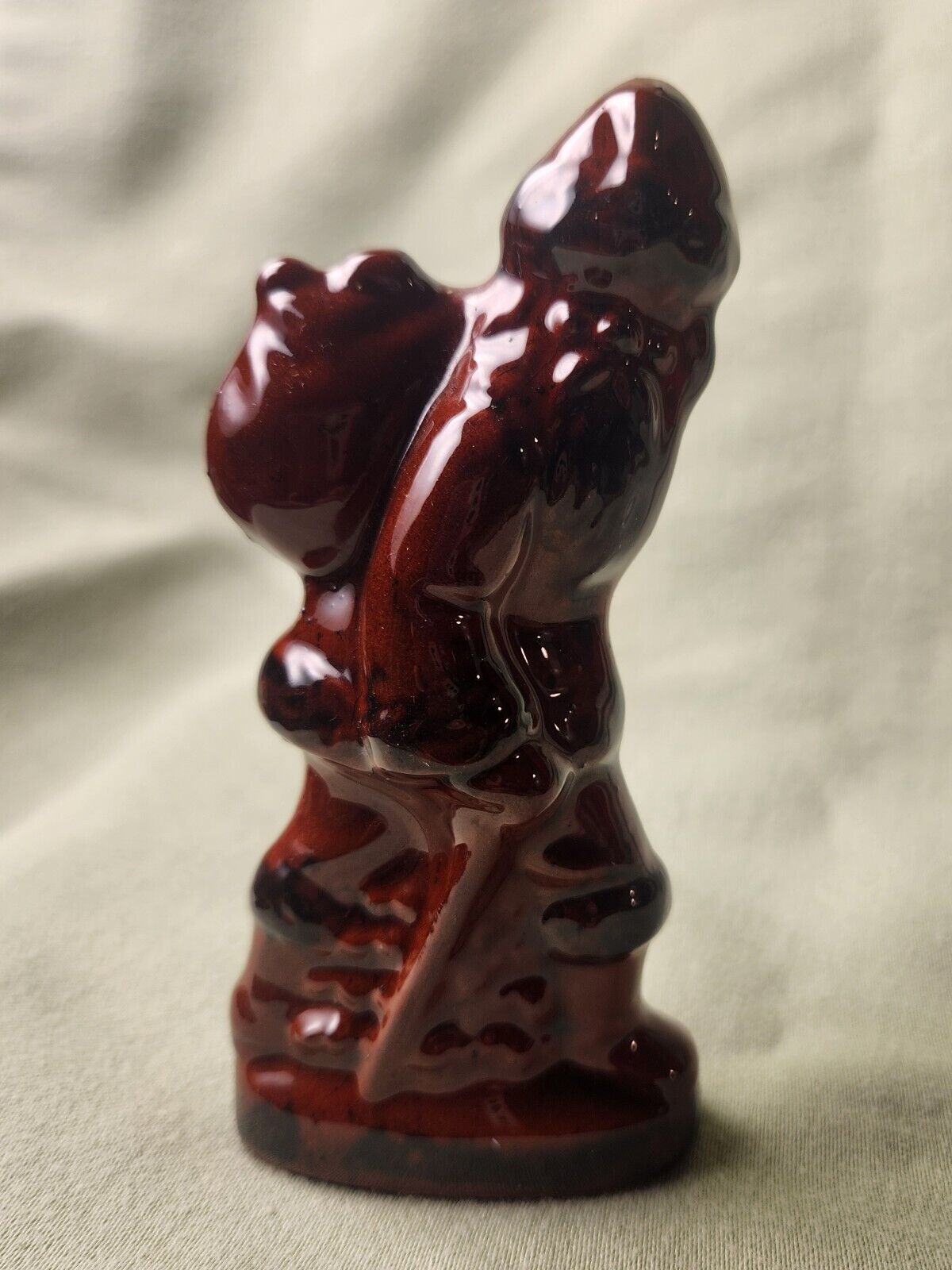 Ned Foltz Pottery Redware Santa figurine 5\