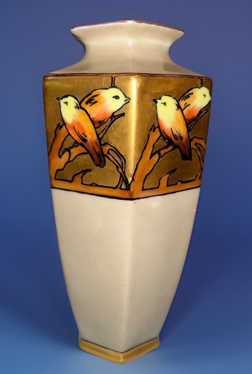 Vintage Erdmann Schlegelmilch Porcelain Handpainted Crafted Vase Signed A.Larson
