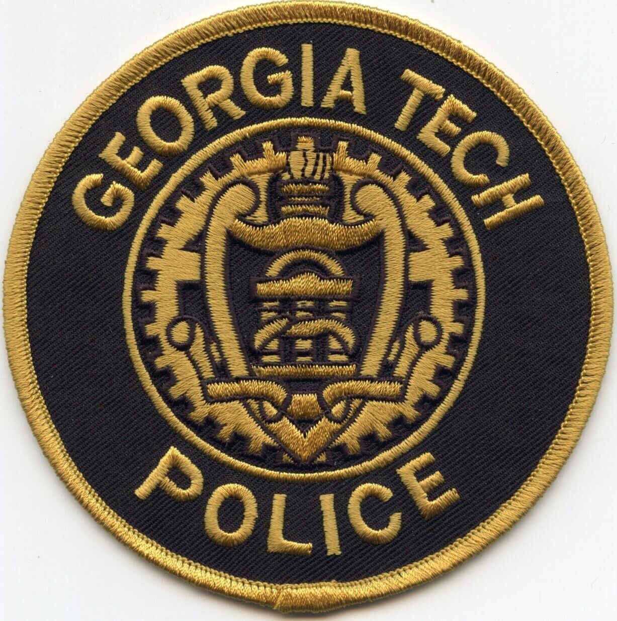 GEORGIA TECH UNIVERSITY gold and black CAMPUS POLICE PATCH