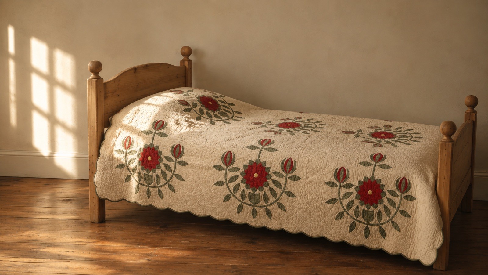 2 Beautiful 1880’s Hand Pieced Quilts Blanket Prairie Flower Pattern 77” x 90”