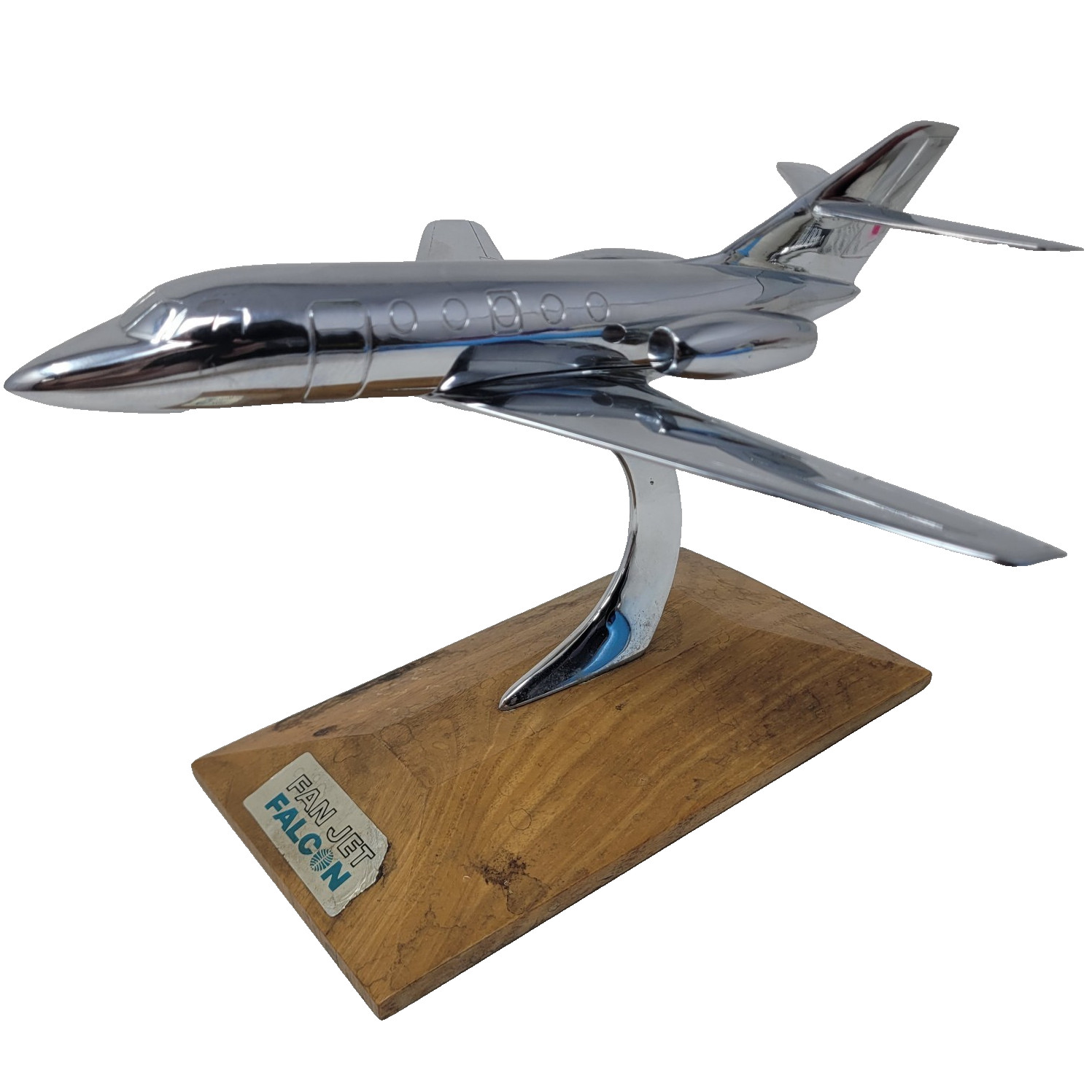 Pacific Miniatures PacMin Dassault Fan Jet Falcon Pan Am Chrome Desk Model Vtg