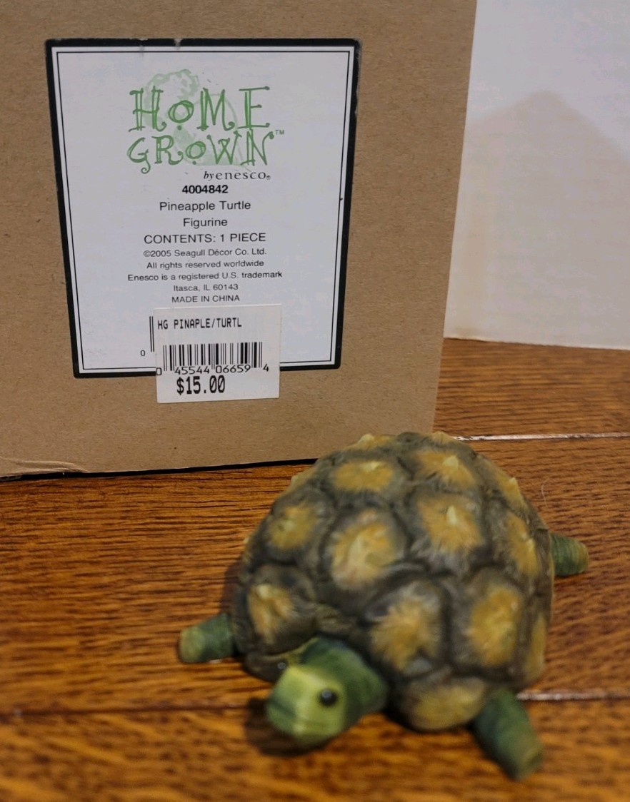ENESCO HOME GROWN PINEAPPLE TURTLE FIGURINE #4004842