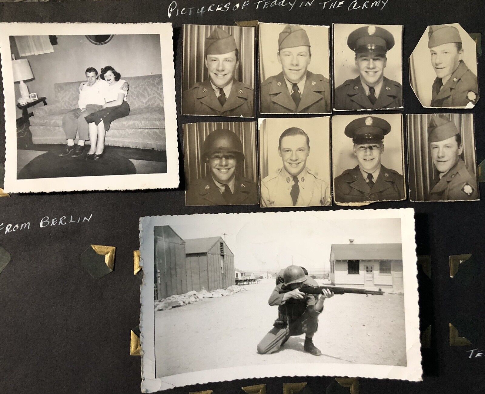 (10) Vtg 1950s Military Army Photos, Girlfriend & Theodore Teddy Bliss, USA