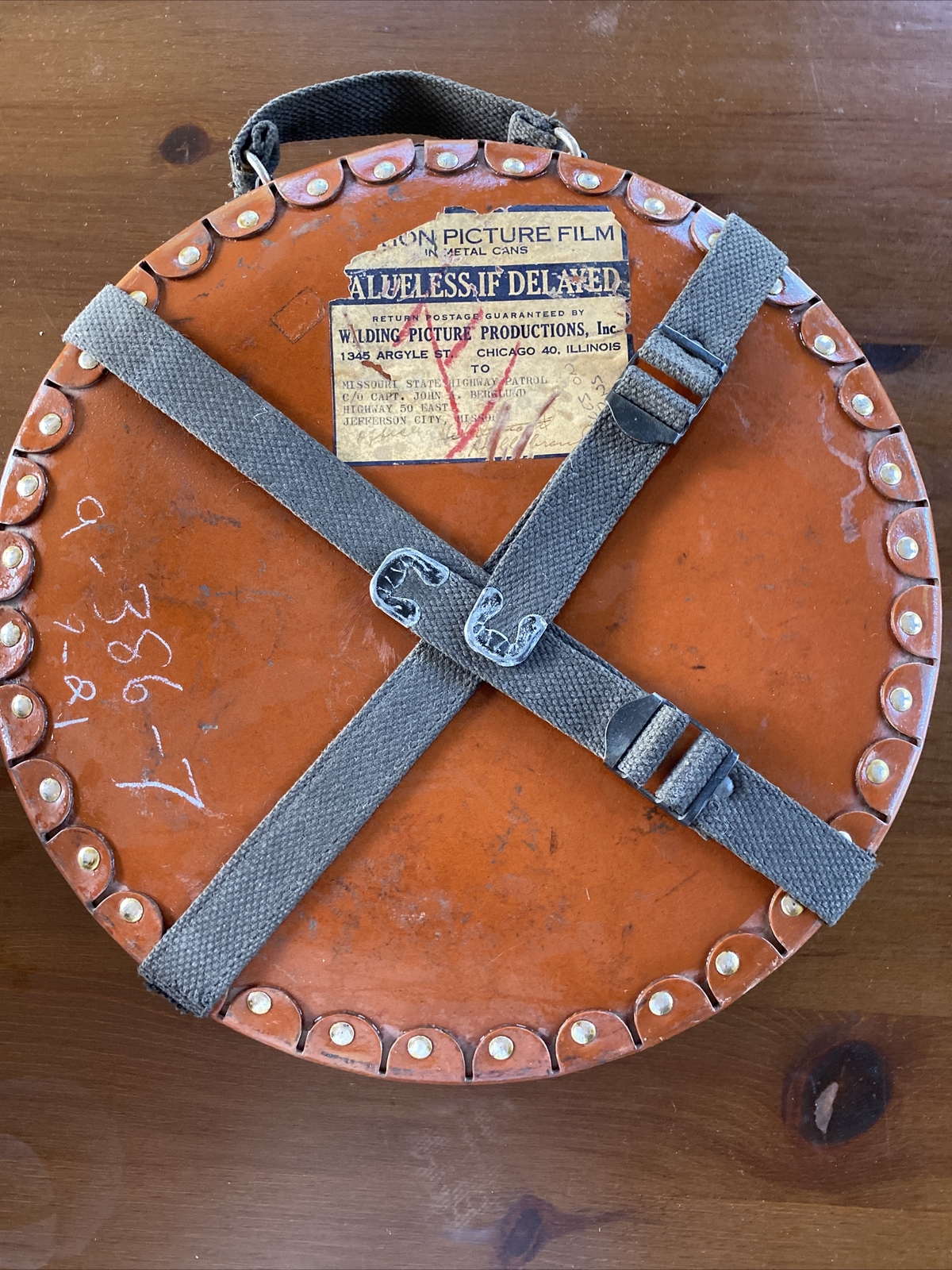 Vintage 1950s Missouri State Highway Patrol 35MM Film Shipping Container