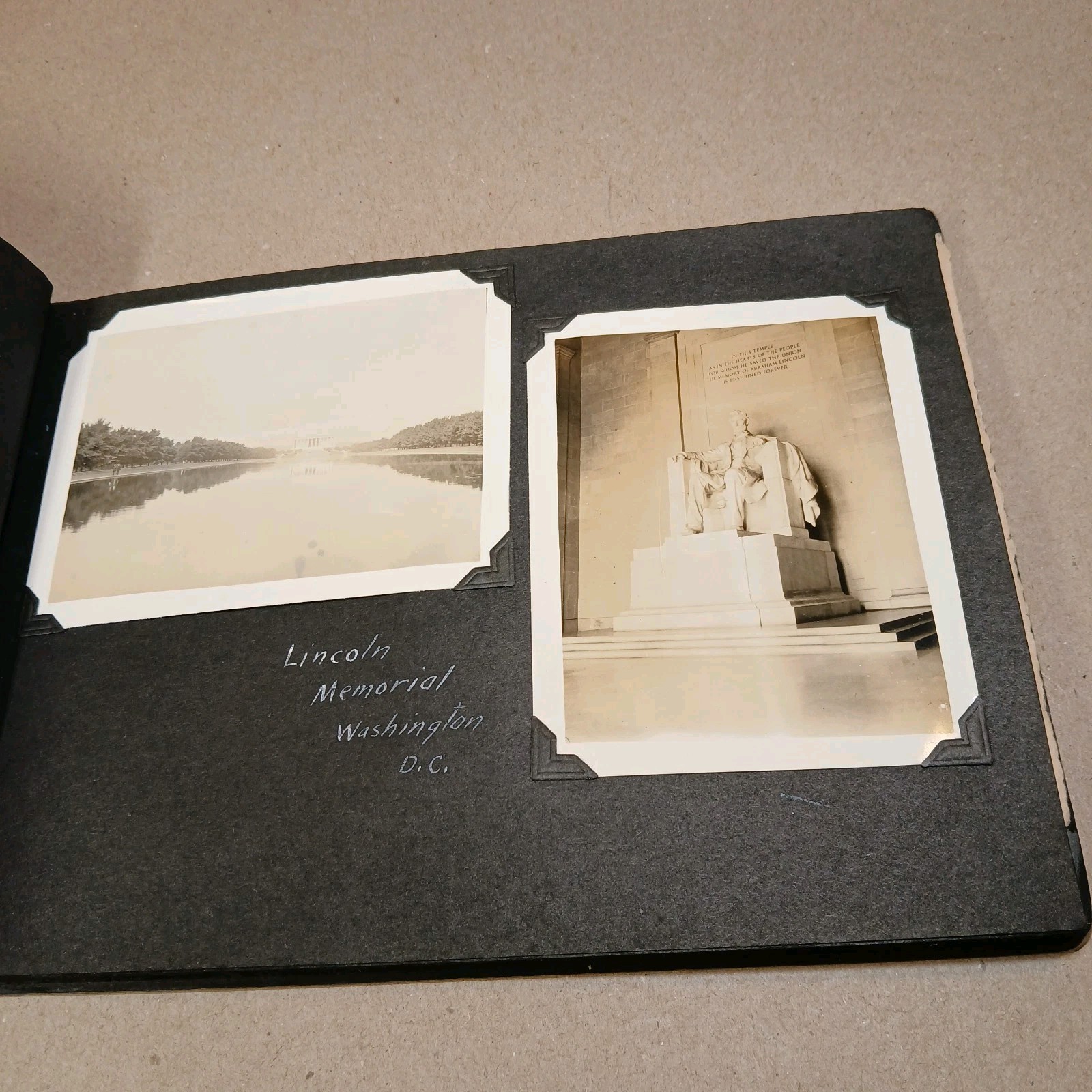 1930’s Photo Album of 37 Photographs Lincoln National Parks USA Landmarks Cars