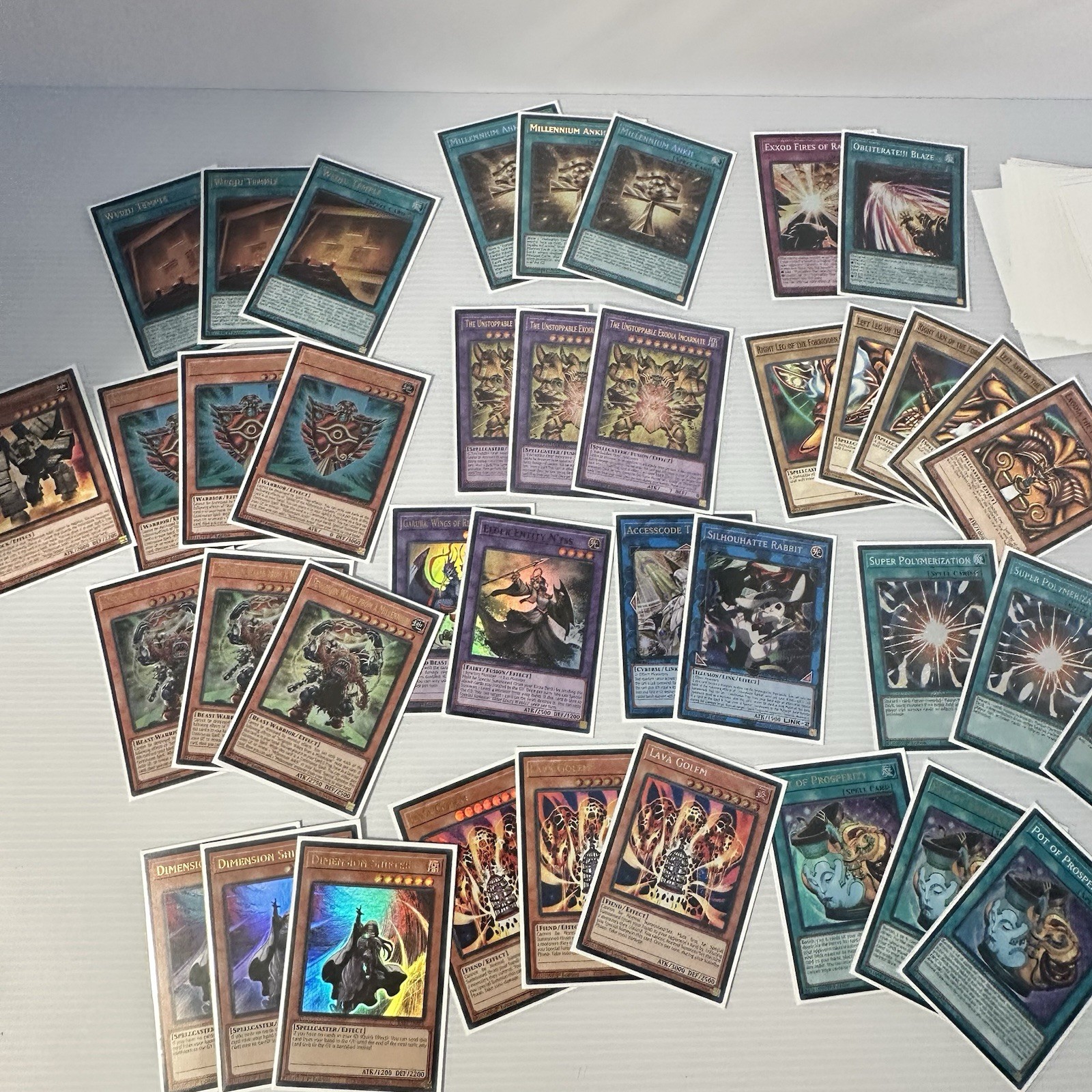 Exodia Millennium Deck Cores Lot 1st Edition Yugioh Mixed Card Lot With Sleeves