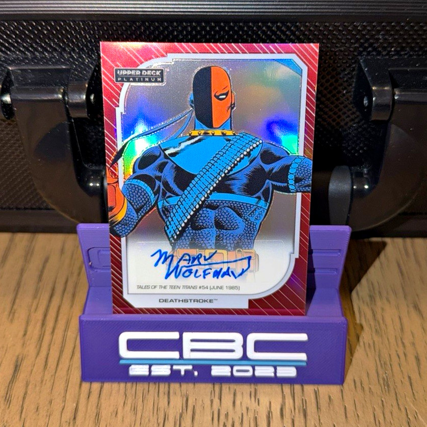 2026 Upper Deck Platinum DC Deathstroke Signed Creator Auto Marv Wolfman
