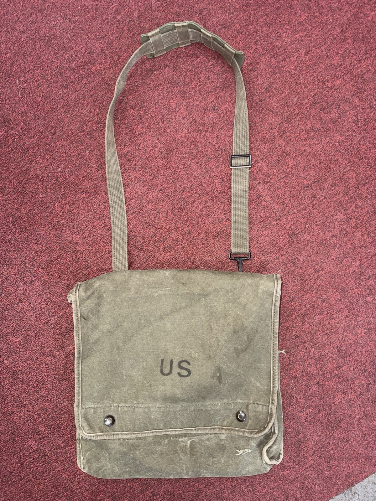 Vintage 1940s WWII US ARMY M1938 Dispatch Map Case (MGjun23)