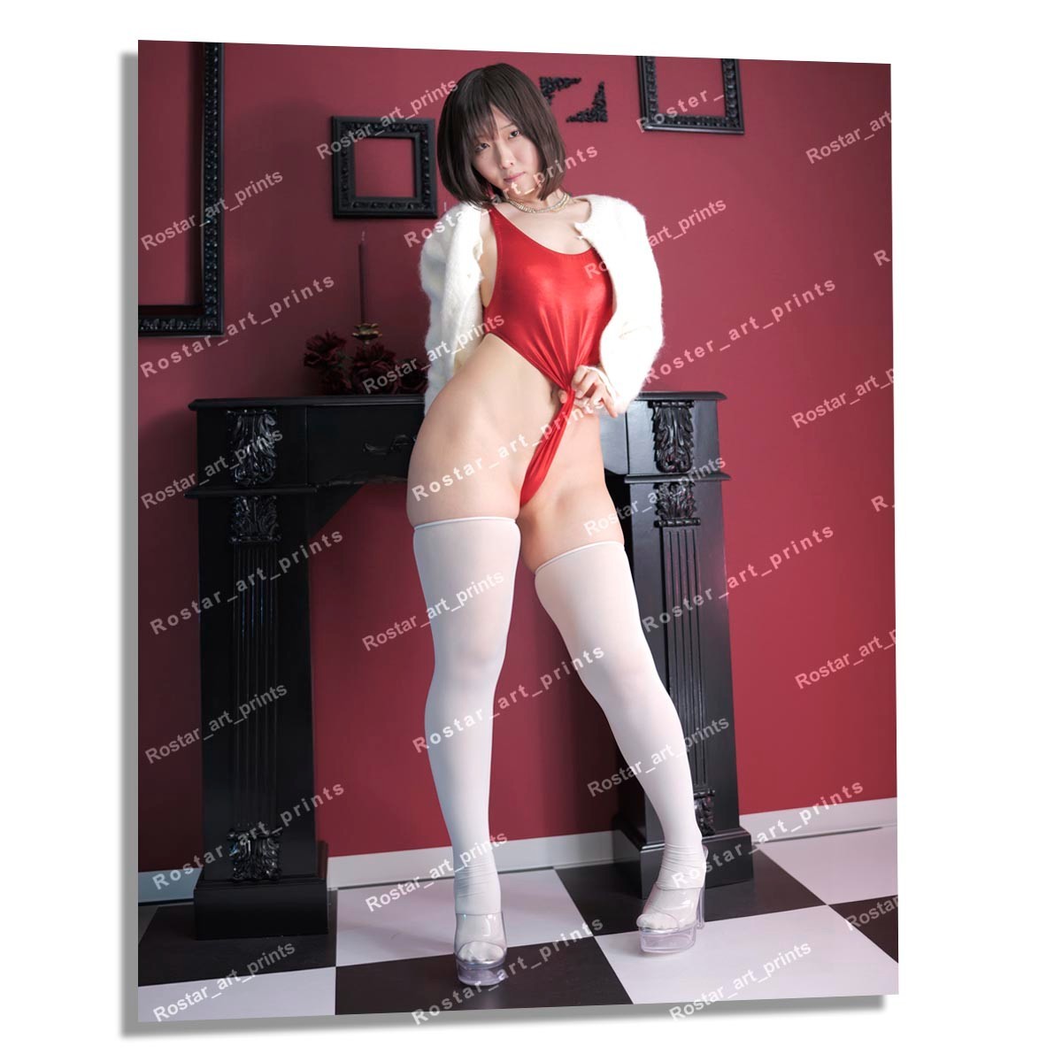 8x10 Short Hair Asian Fit Model Stallion Thick EXCLUSIVE HQ+ Photo Print AS1772