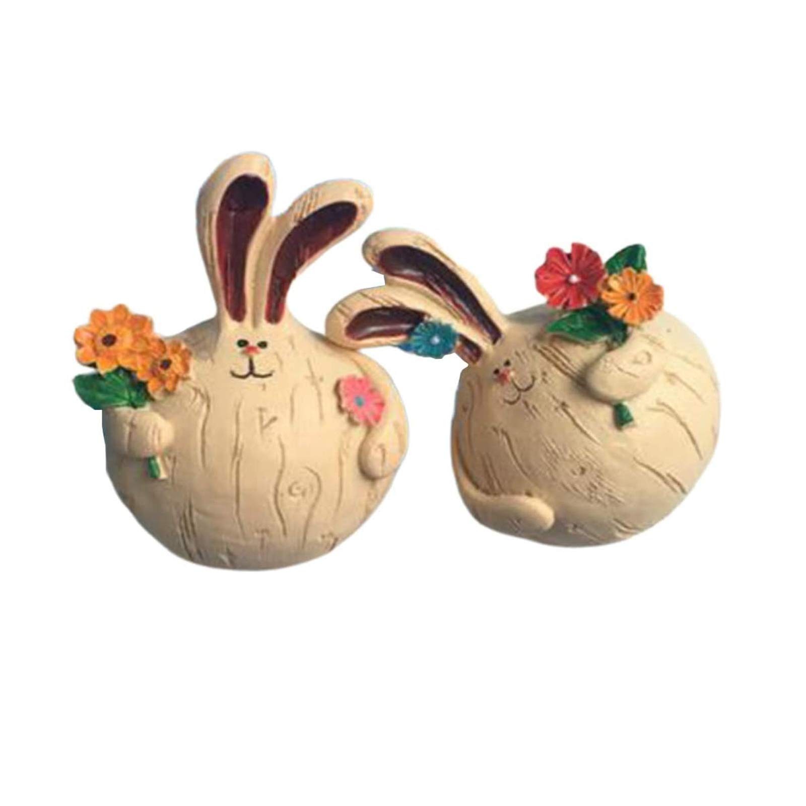 Easter Bunny Rabbit Resin Figurine Statue Spring Garden Home Decoration