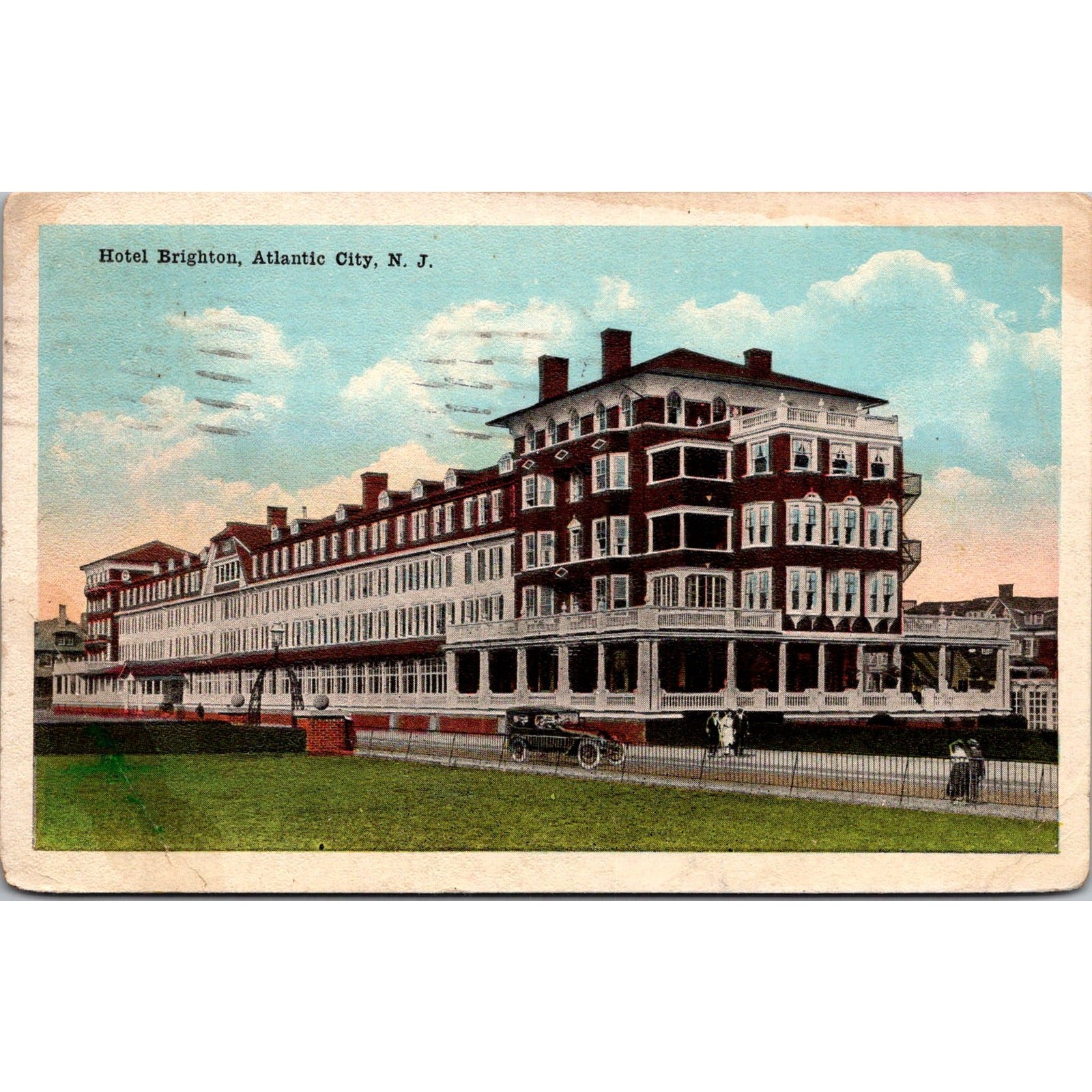Hotel Brighton 1920 GL Donoho Atlantic City NJ Vintage Postcard SP8-7