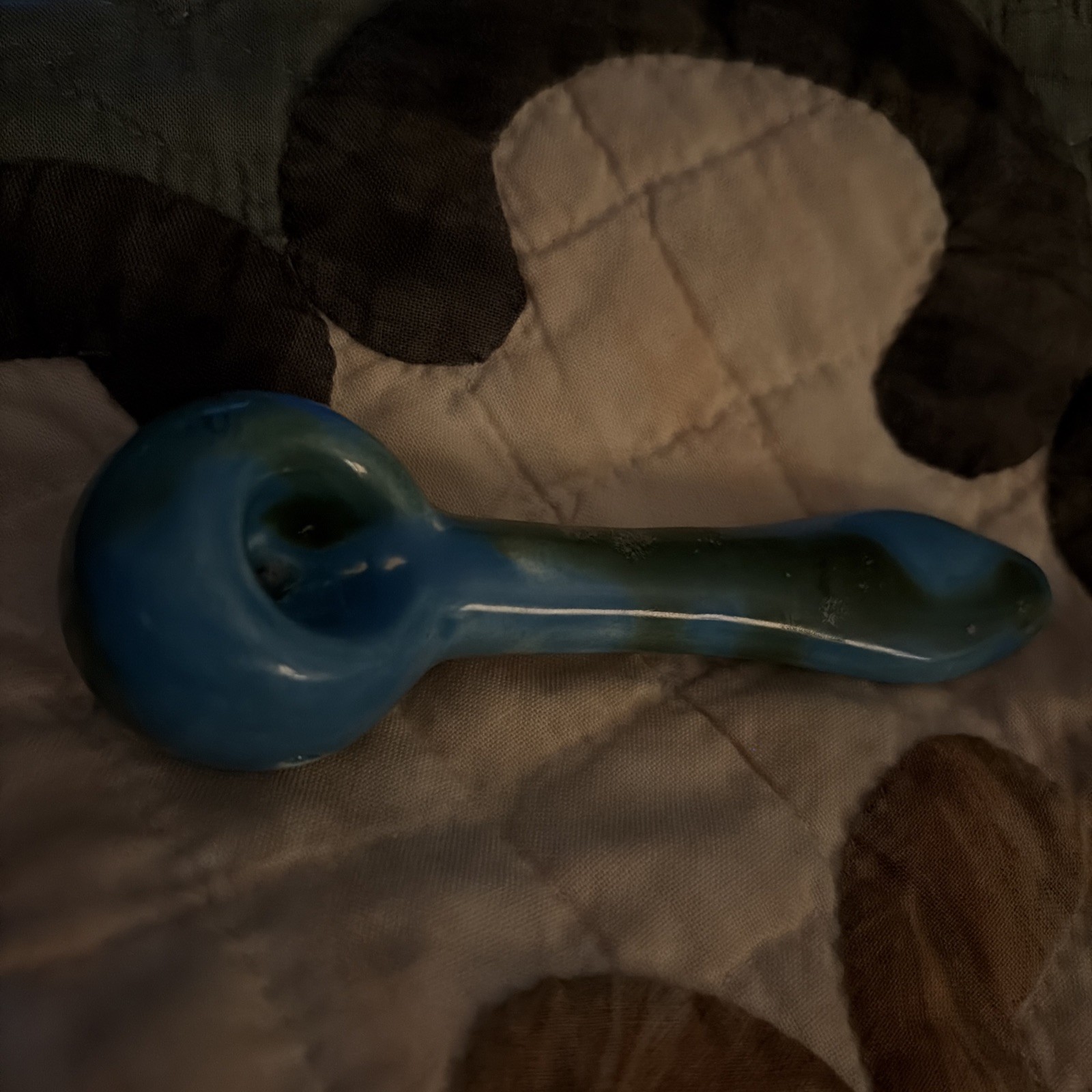 Ceramic smoking pipe with carburetor, hand cast and glazed