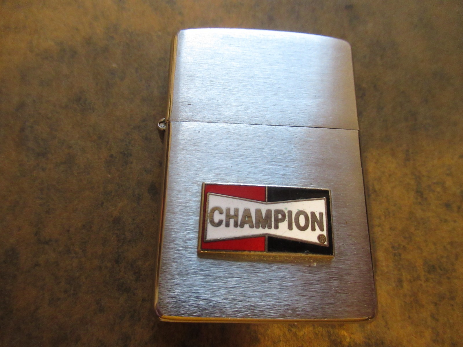 Zippo Lighter Champion Spark Plugs Logo Old Vintage Chrome Free USA Shipping