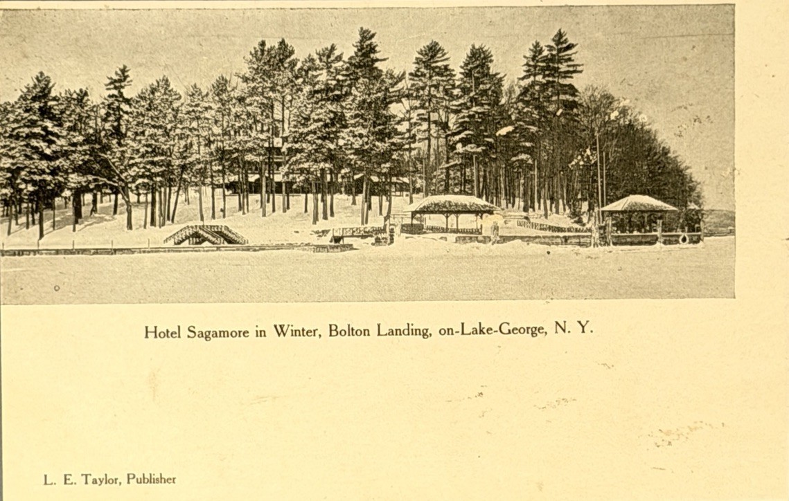 The Sagamore at Bolton Landing on Lake George New York Winter NY UDB Postcard