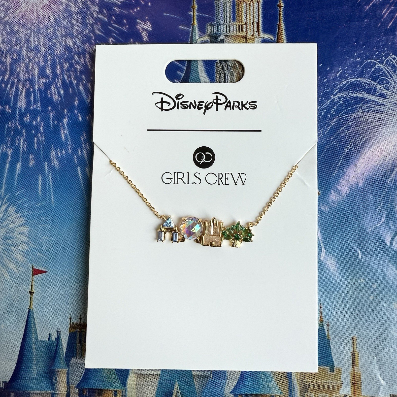 Disney Parks Walt Disney World Attractions Icons Necklace By Girls Crew New