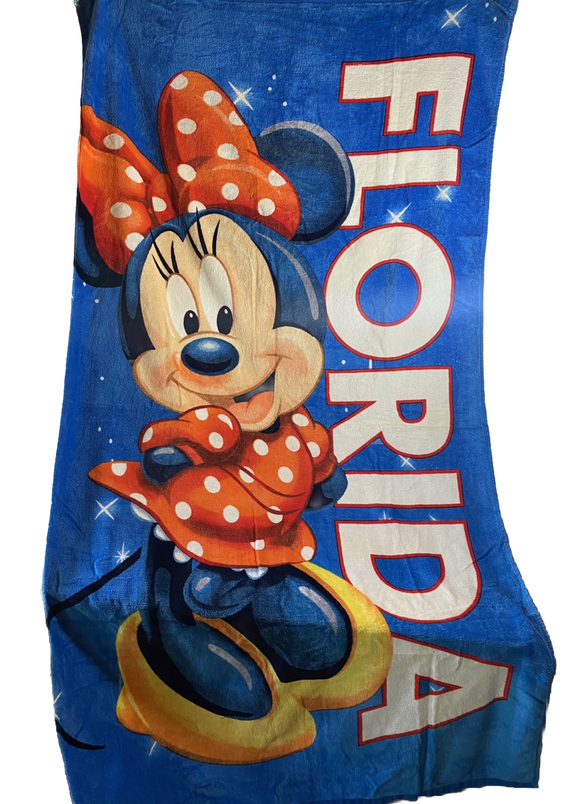 Disney Towel Vintage MINNIE MOUSE Beach 90s Florida 30 x 58