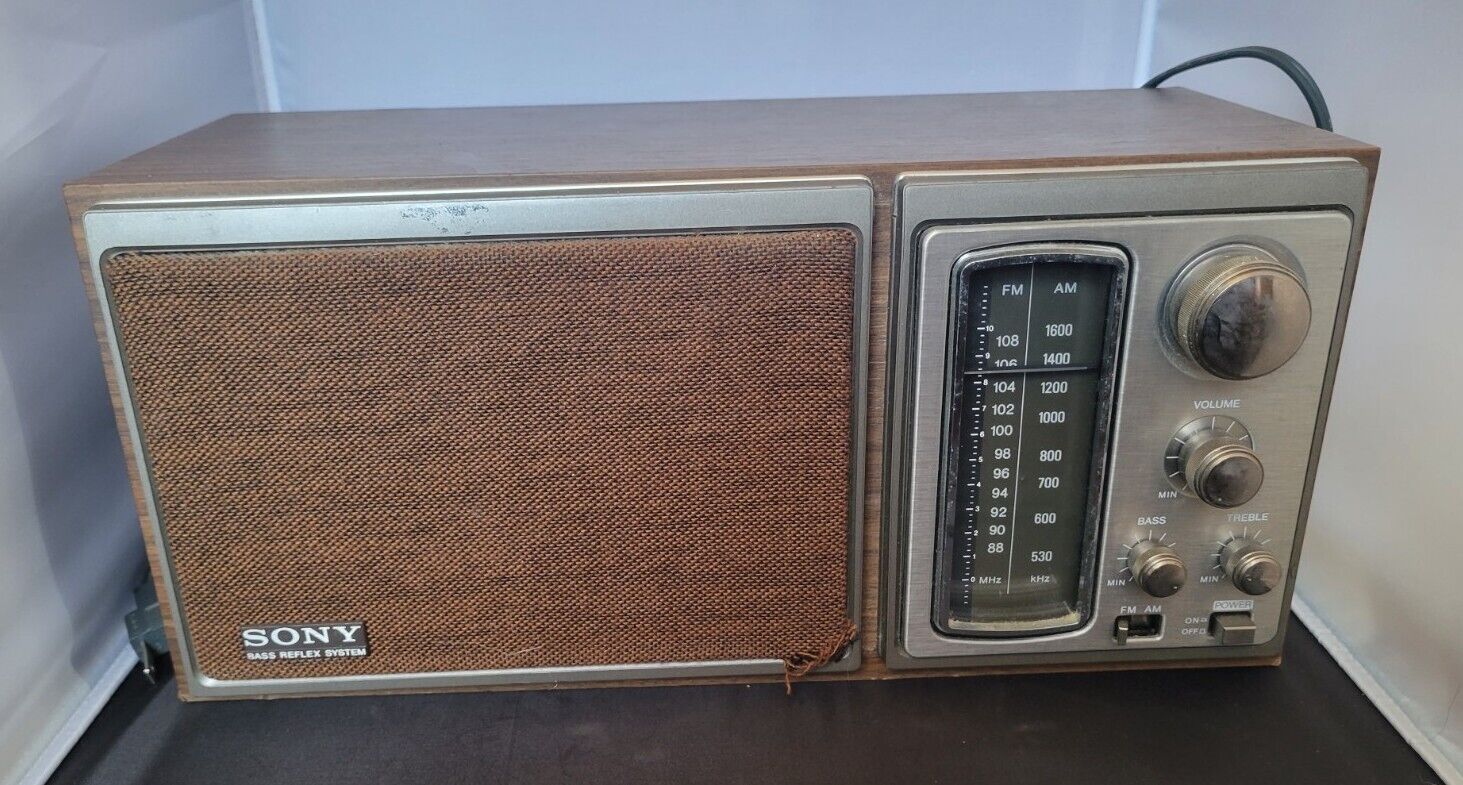 Vintage Sony AM FM Bass Reflex System Model ICF-9580W Tested