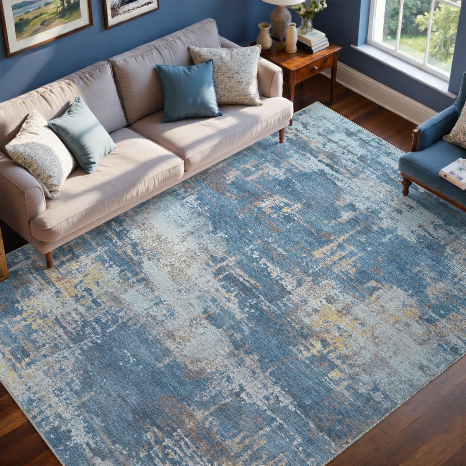 6x9 Ft Large Area Rugs for Living Room, Soft Non-Slip Washable Rugs Modern Ab... 6x9 Ft Large Area Rugs for Living Room, Soft Non-Slip Washable Rugs Modern Ab...