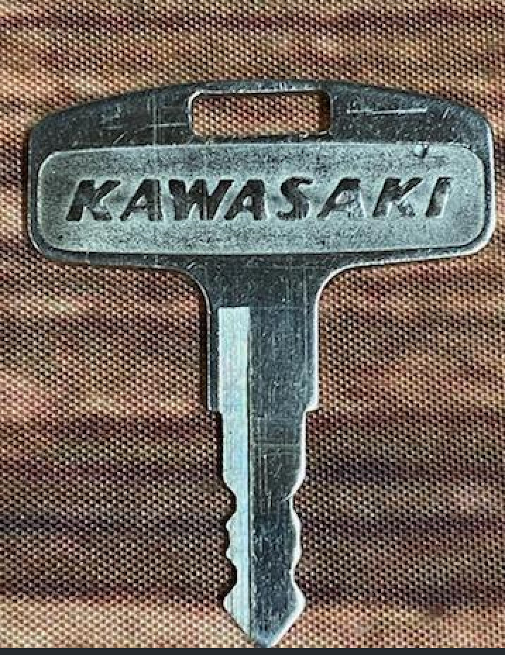 Vintage Kawasaki steel rectangular head key Collectible Vintage Kawasaki steel rectangular head key Collectible