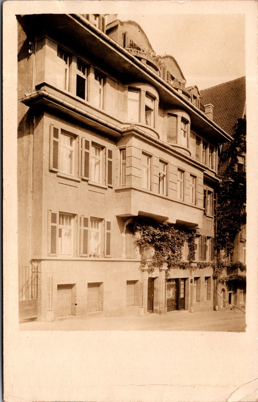 Vintage Real Photo Postcard RPPC Architectural Residential Building Facade