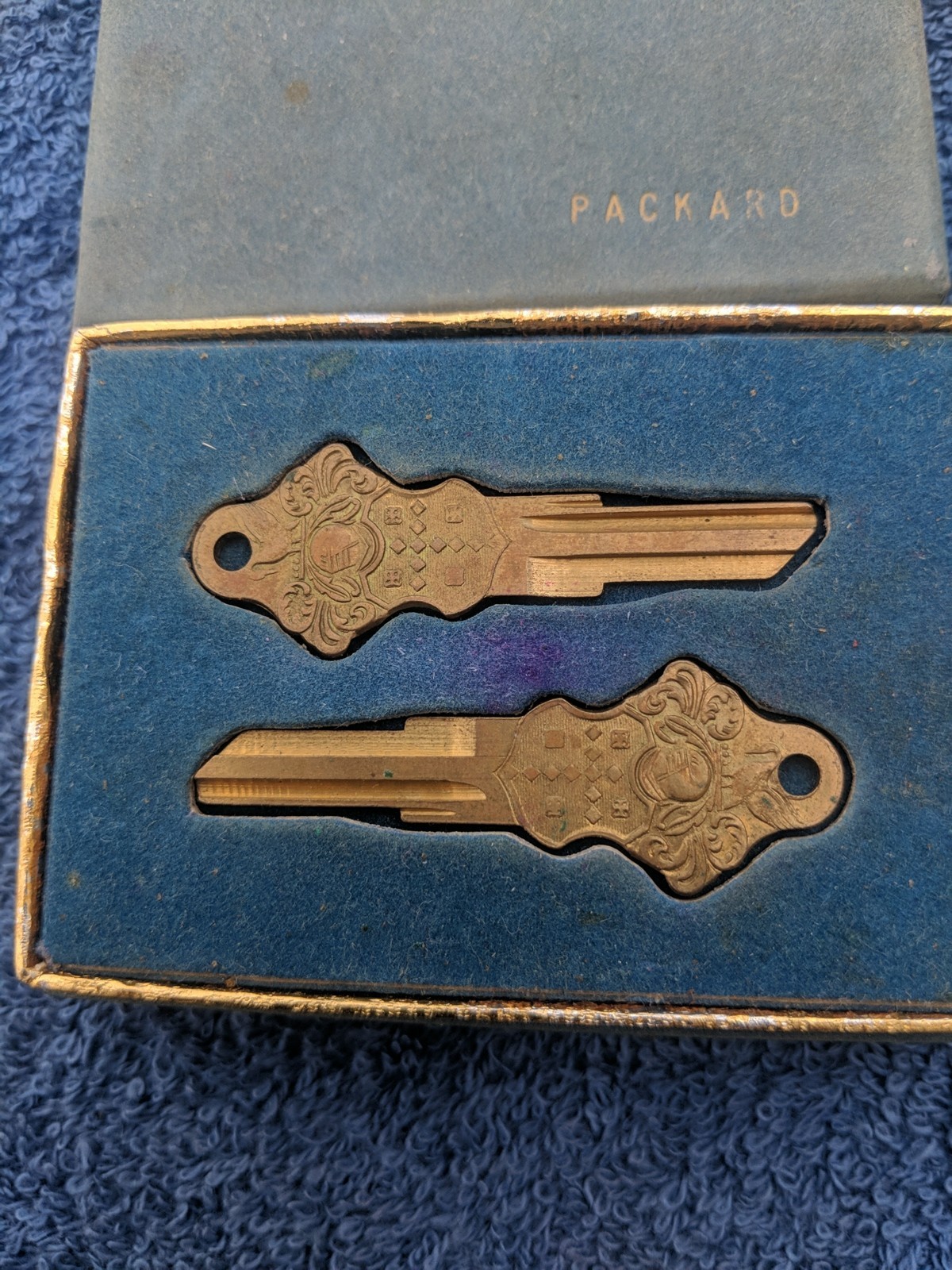 1940's Packard Golden Anniversary Key Blanks -Keys - Uncut Vintage Car In Box 
