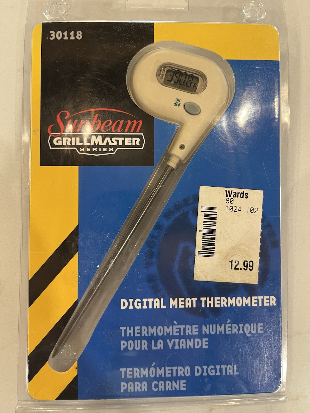 Vintage Sunbeam Grillmaster Display Digital Thermometer Model 30118 Wards 1982 Vintage Sunbeam Grillmaster Display Digital Thermometer Model 30118 Wards 1982