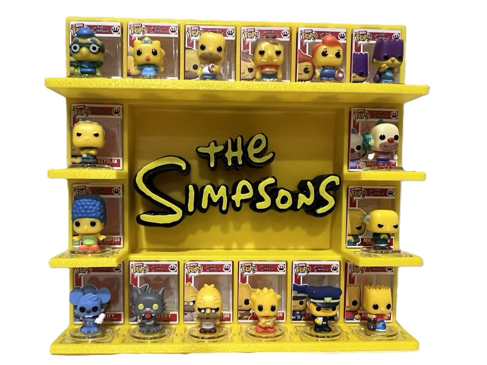 The Simpsons Bitty Pop Display w/Hanging Strips (3D Printed)