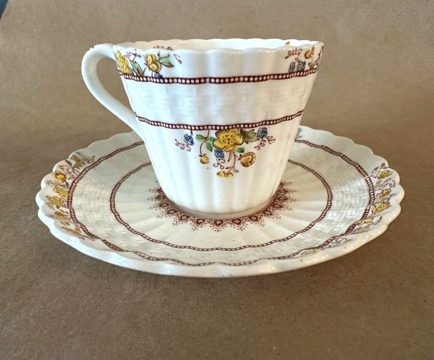 Copeland Spode Buttercup  Demitasse/Espresso Cup and Saucer Vintage