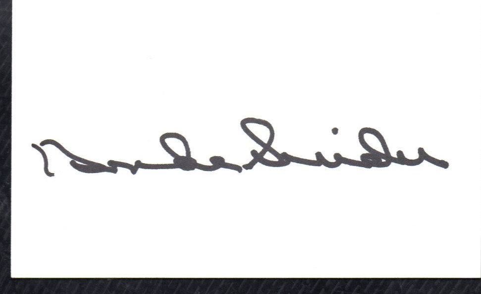 Duke Snyder Autograph Brooklyn Dodgers HOFer 3 x 5\