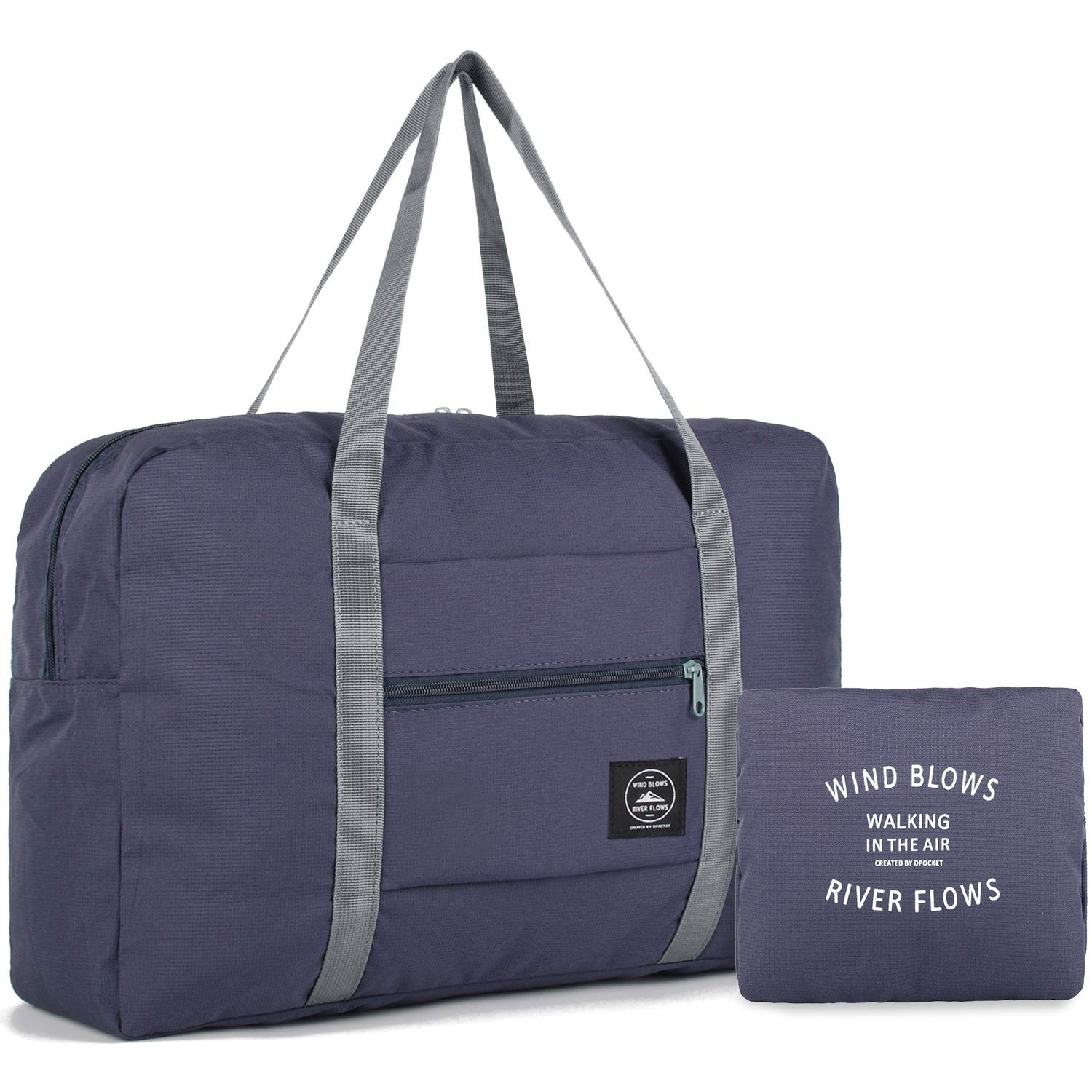 WANDF Personal Item Travel Bag, Carry On Duffle Bag Women Dark Blue WANDF Personal Item Travel Bag, Carry On Duffle Bag Women Dark Blue