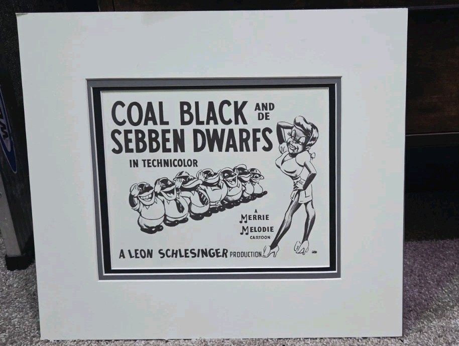 1943 Coal Black and de Sebben Dwarfs Lobby Card Merrie Melodies Bob Clampett
