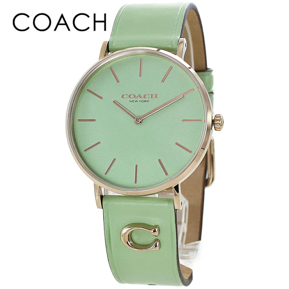 Coach Quartz Watch, Water Resistant, Green, 14503921