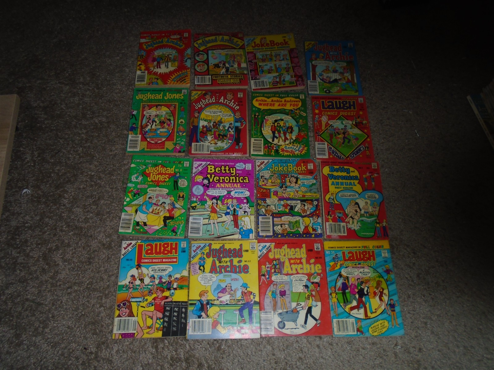 Vintage Archie Comics Digest lot  70\'s great shape, GGA LOT of 16