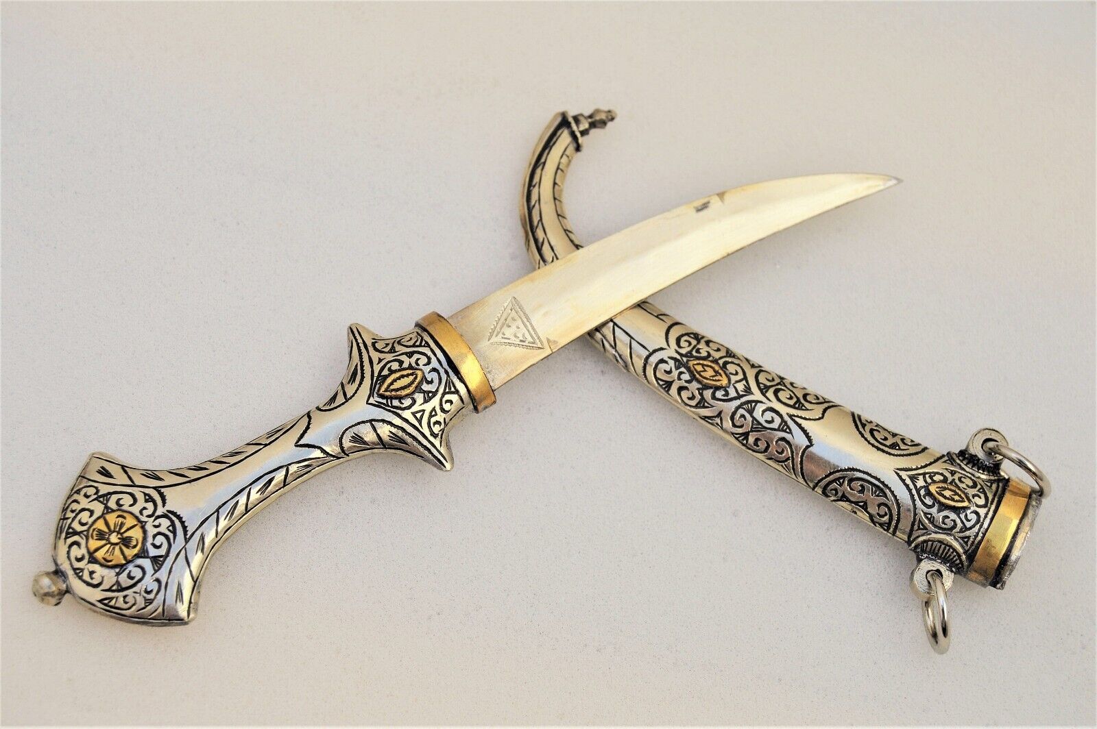 Small Vintage Style Dagger Knife Moroccan Islamic Authentic Handmade Jambiya