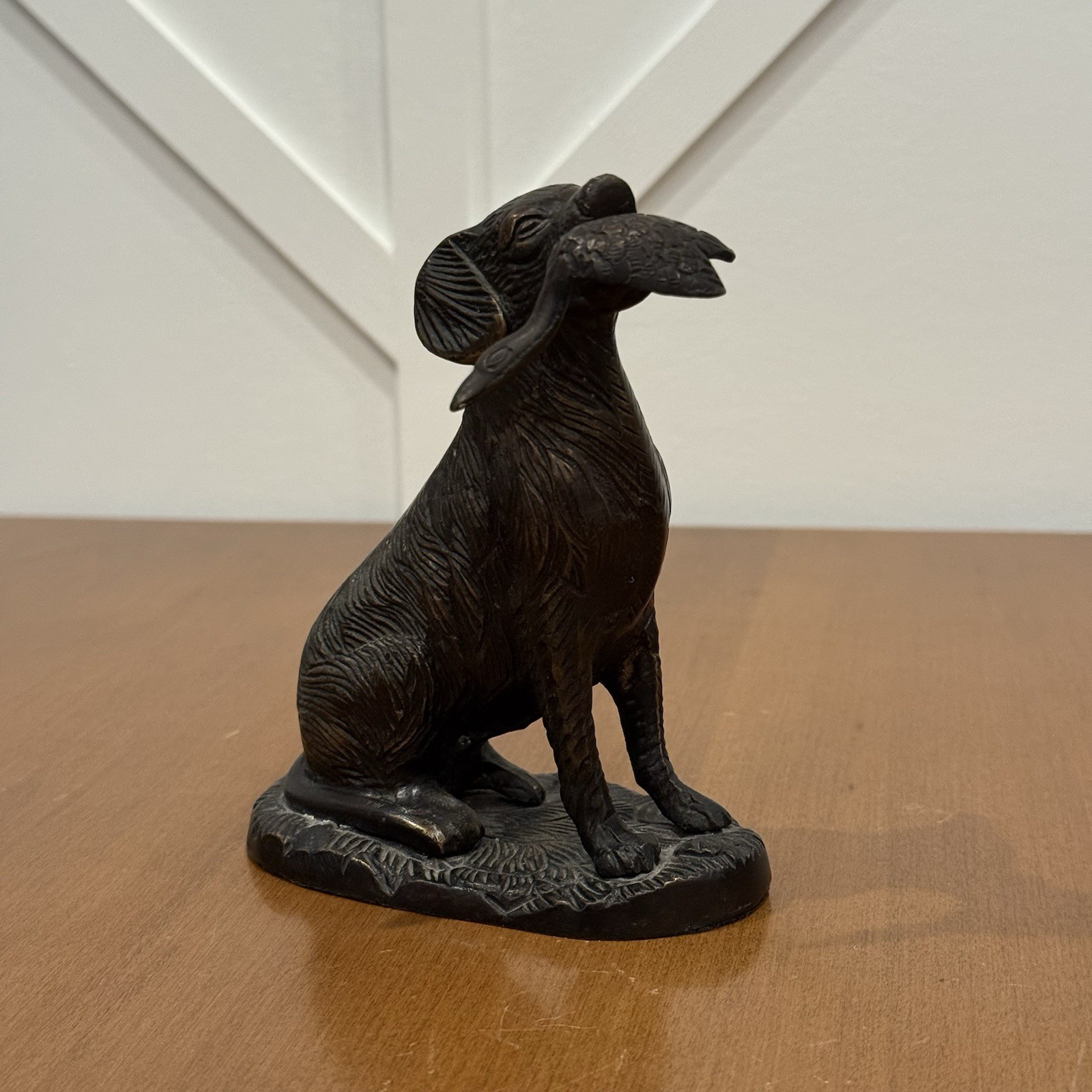 Bronze Brass Retriever Hunting Dog w/ Bird Prey in Mouth Hallmark #8