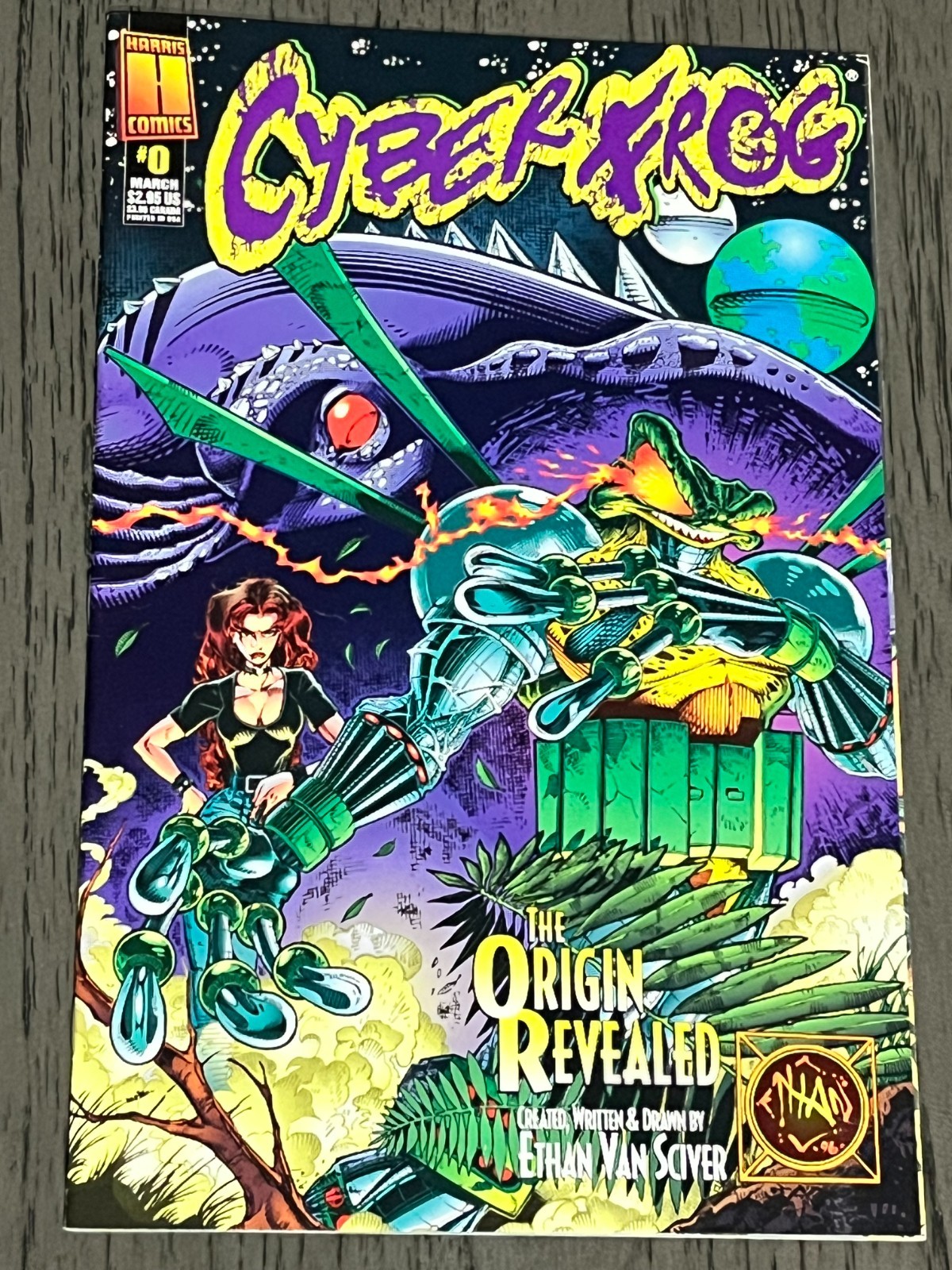 Cyberfrog #0 (1997) – RAW – VF/NM – Origin Revealed – Harris Comics