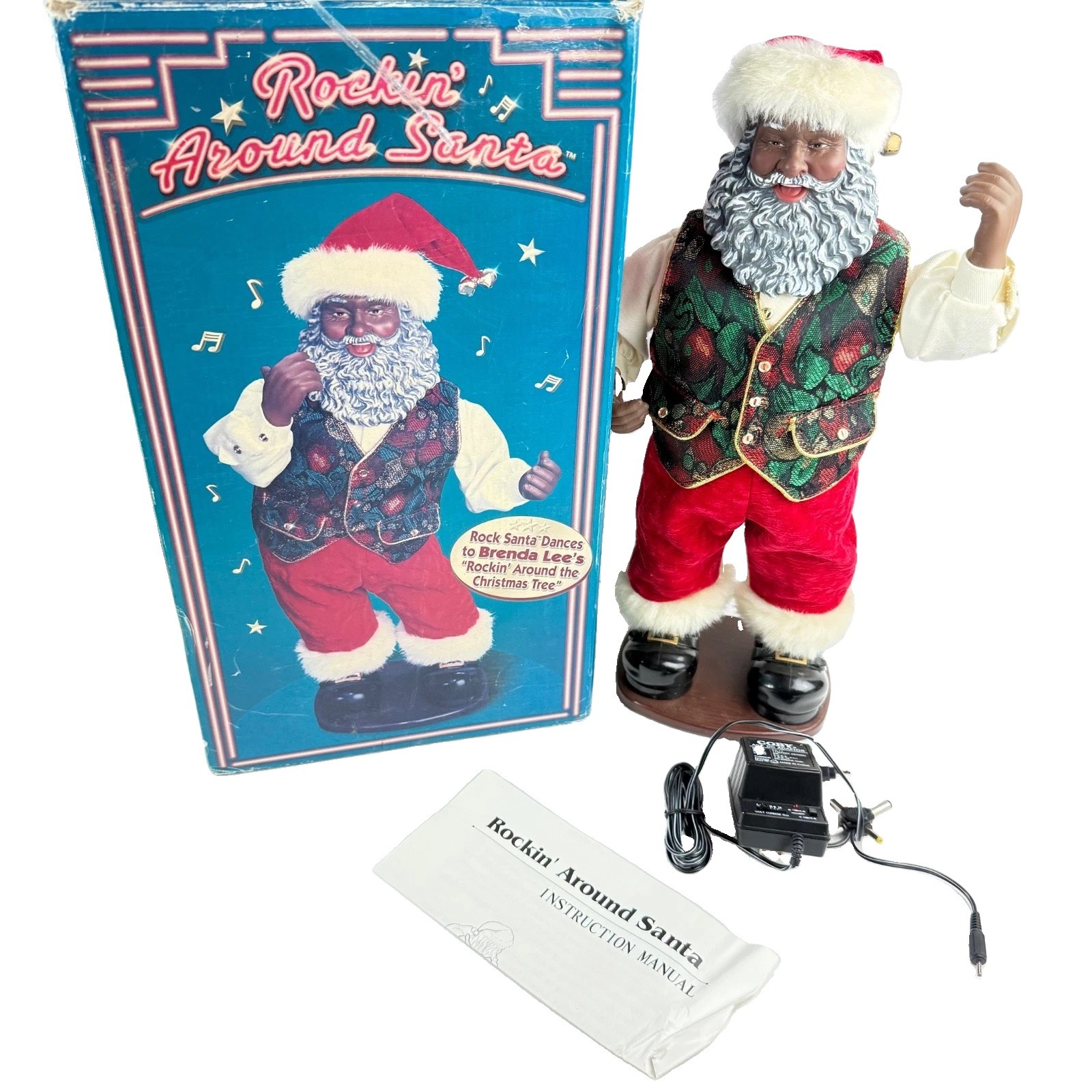Vtg Rockin Around Santa Claus Black Animated Musical African American Dancing