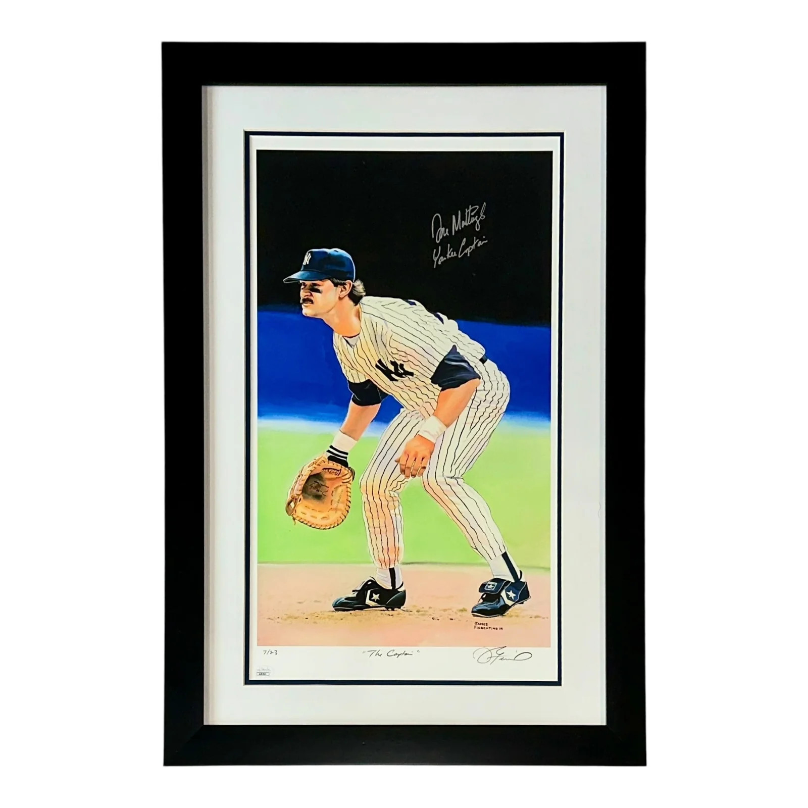 Don Mattingly Autographed Framed 21x31 Litho - JSA