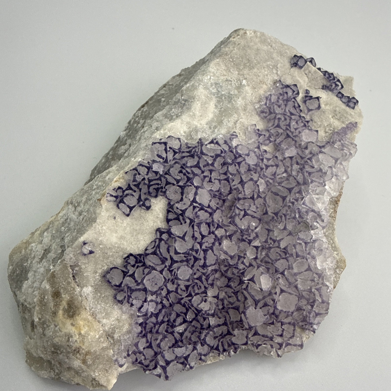 1/2+ LB Natural Purple Edge Fluorite Specimen From Guizhou Minerals Quartz💎👀