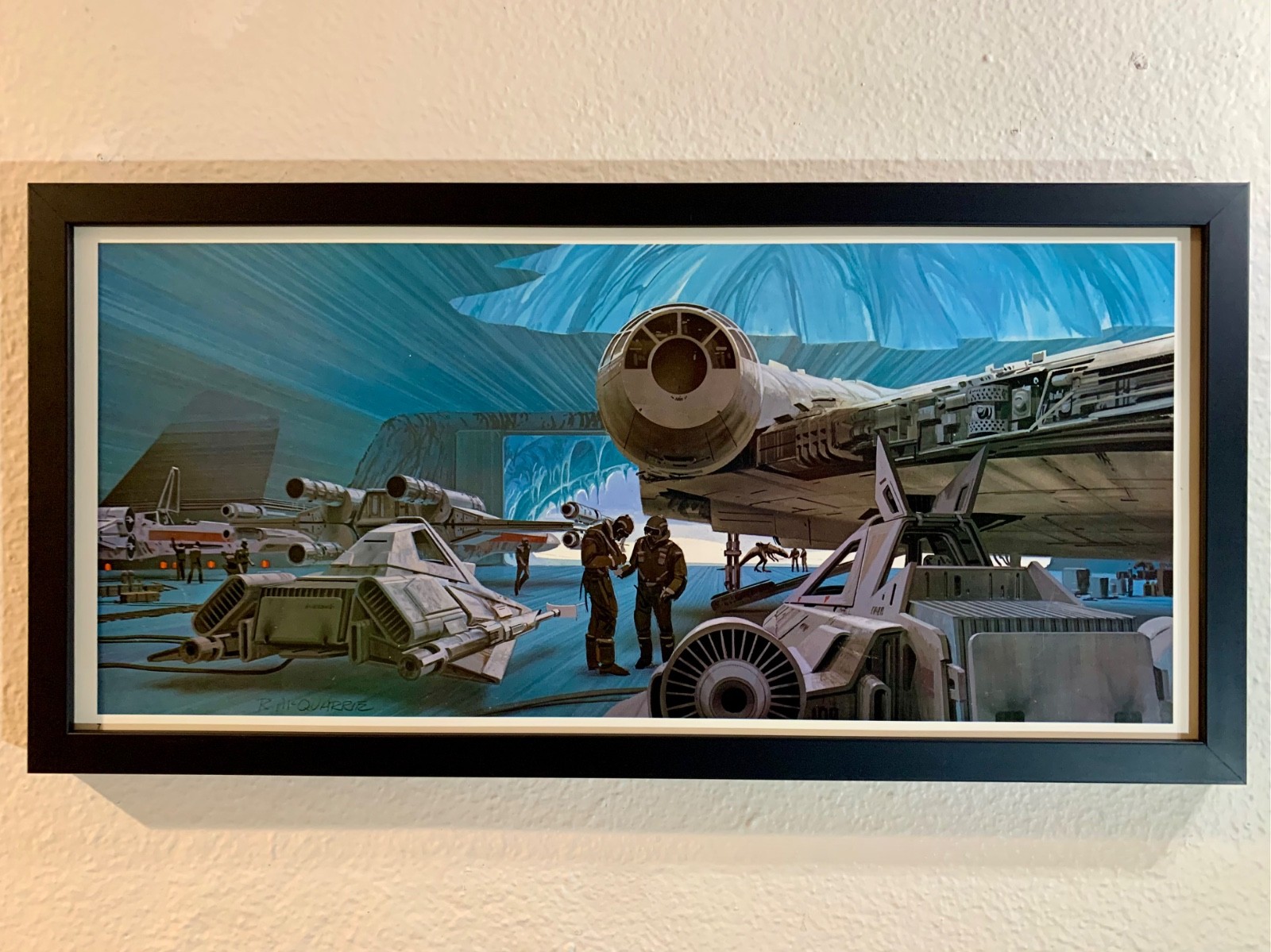 Ralph McQuarrie framed 22x11 Star Wars litho Empire Strikes Back portfolio 1980