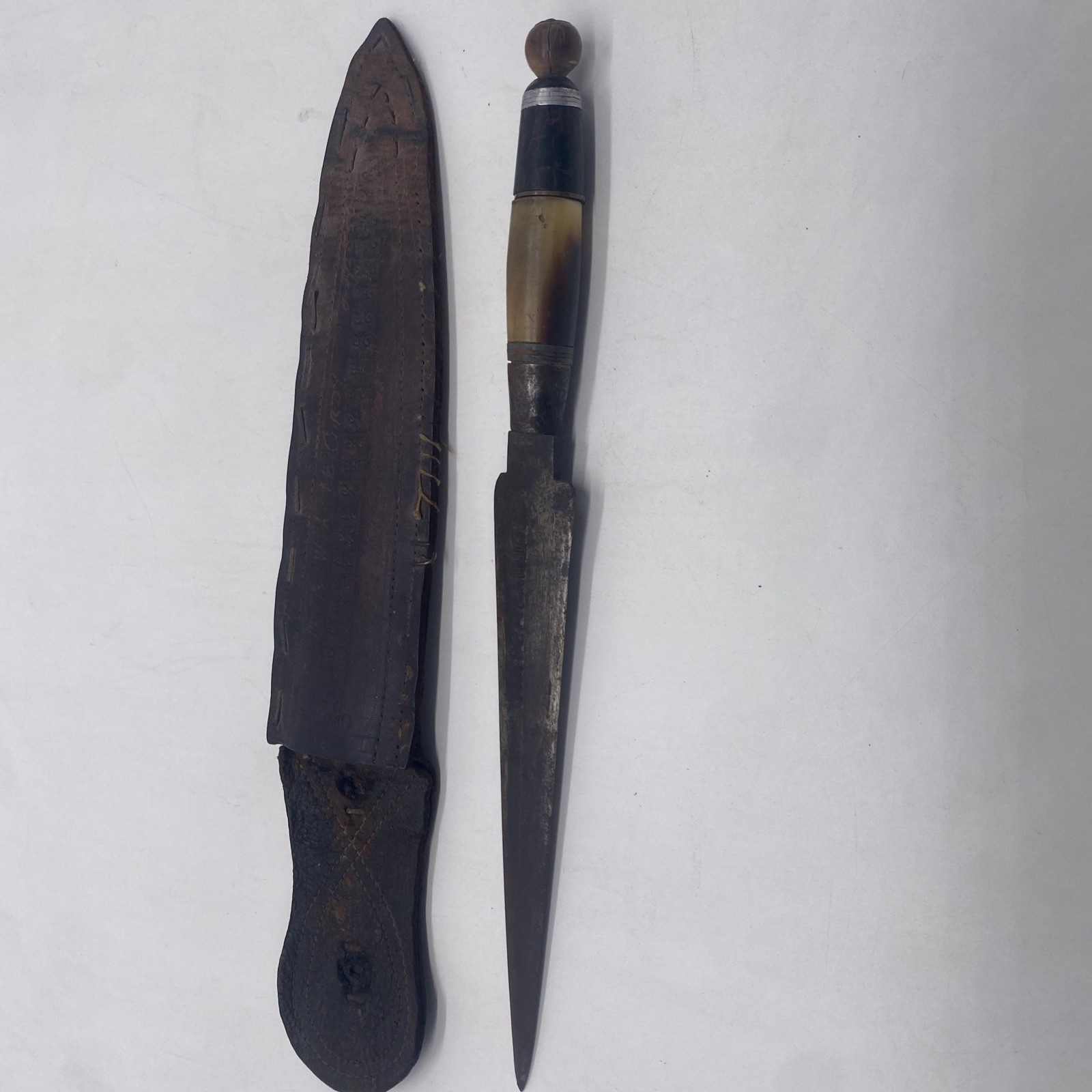 WWI Mexican Border Service Bowie Knife MALDONADO Oaxaca Named Soldier Sheath