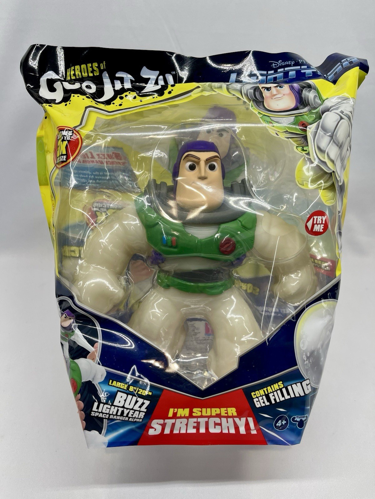 Heroes of Goo Jit Zu 8” Buzz Lightyear Super Stretchy Disney Toy Action Figure