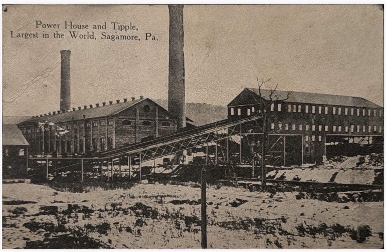 SAGAMORE PA Pennsylvania Power House And Tipple 1913 Vintage Postcard