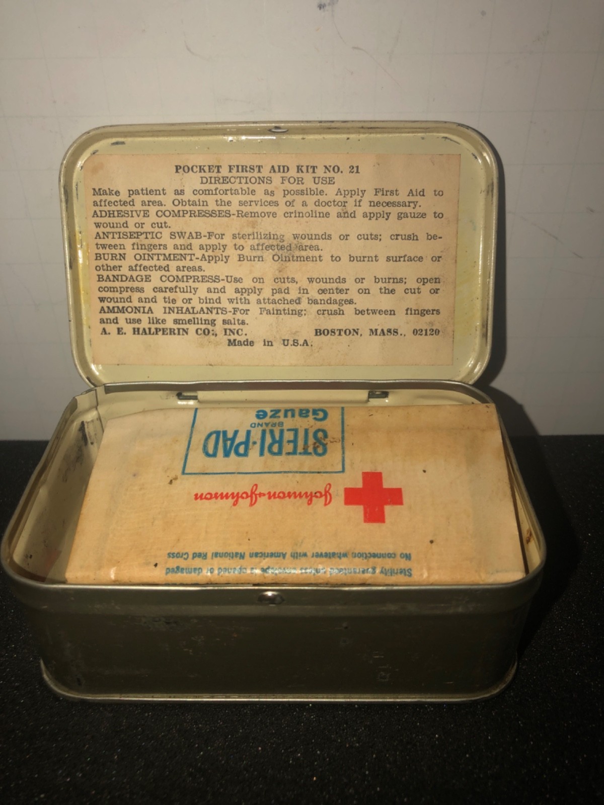 Vintage A.E. Halperin Co. First Aid Kit