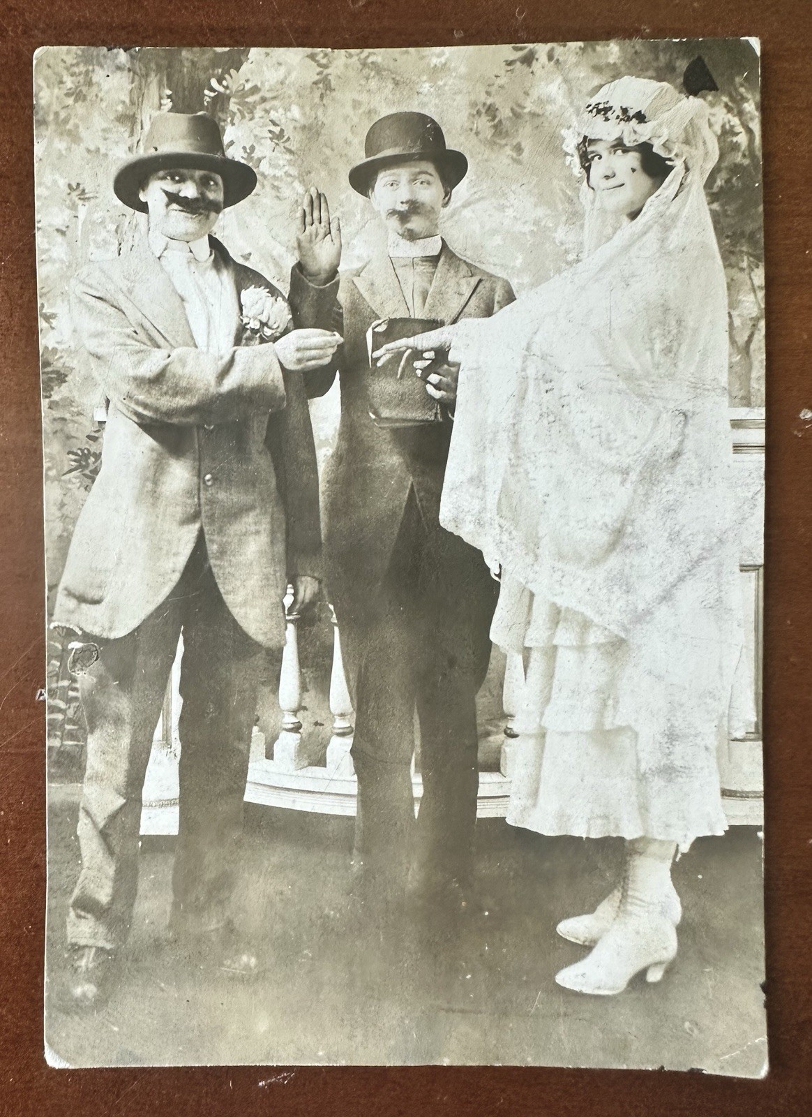 1917 Crossdresser Wedding Antique AZO RPPC, Vintage Gay, Lesbian Snapshot Photo 1917 Crossdresser Wedding Antique AZO RPPC, Vintage Gay, Lesbian Snapshot Photo
